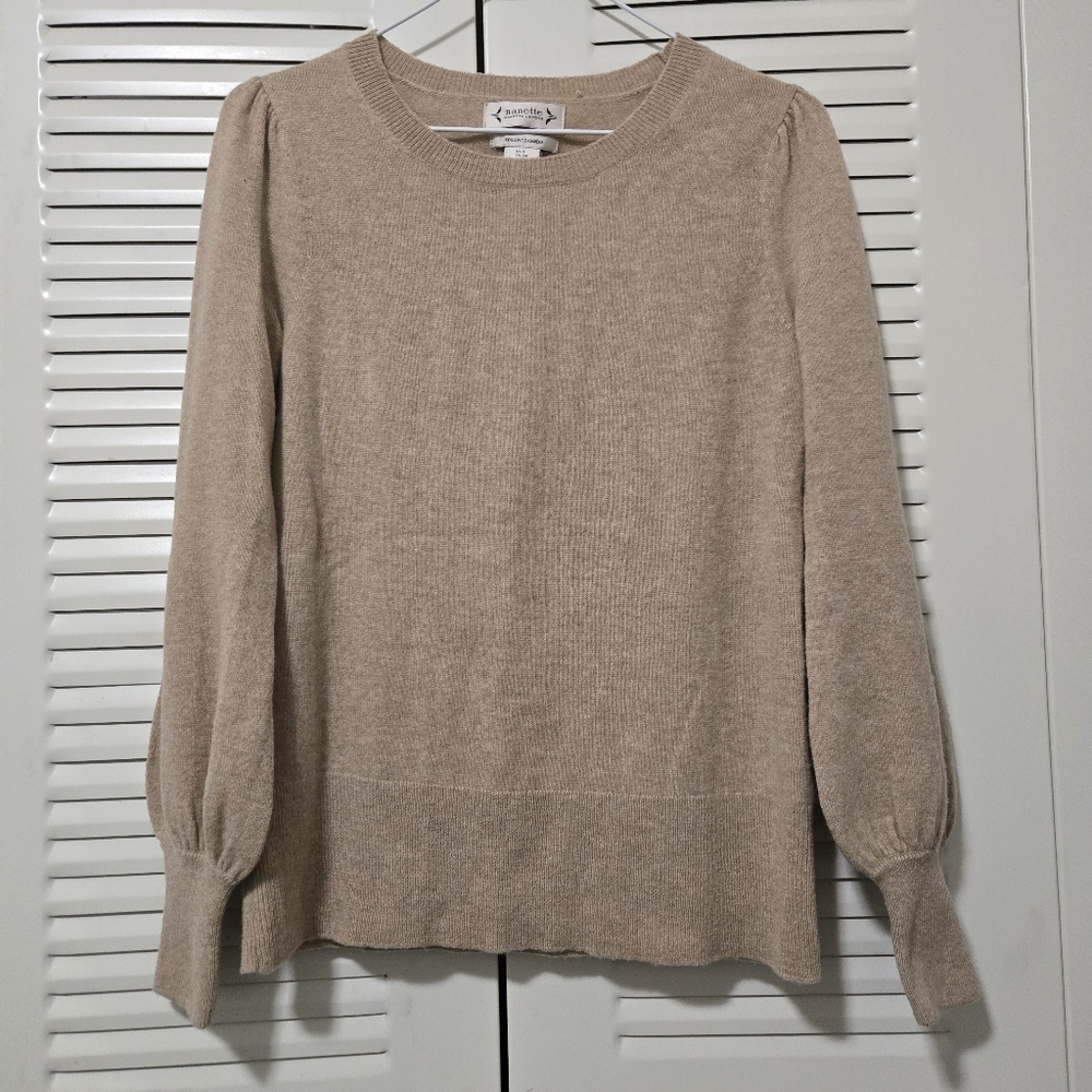 Nanette Lepore 100% 2-Ply Cashmere Sweater Brown Size S